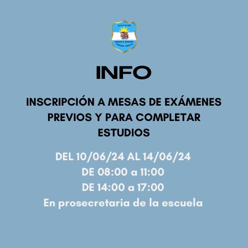 Inscripcion a examenes previos