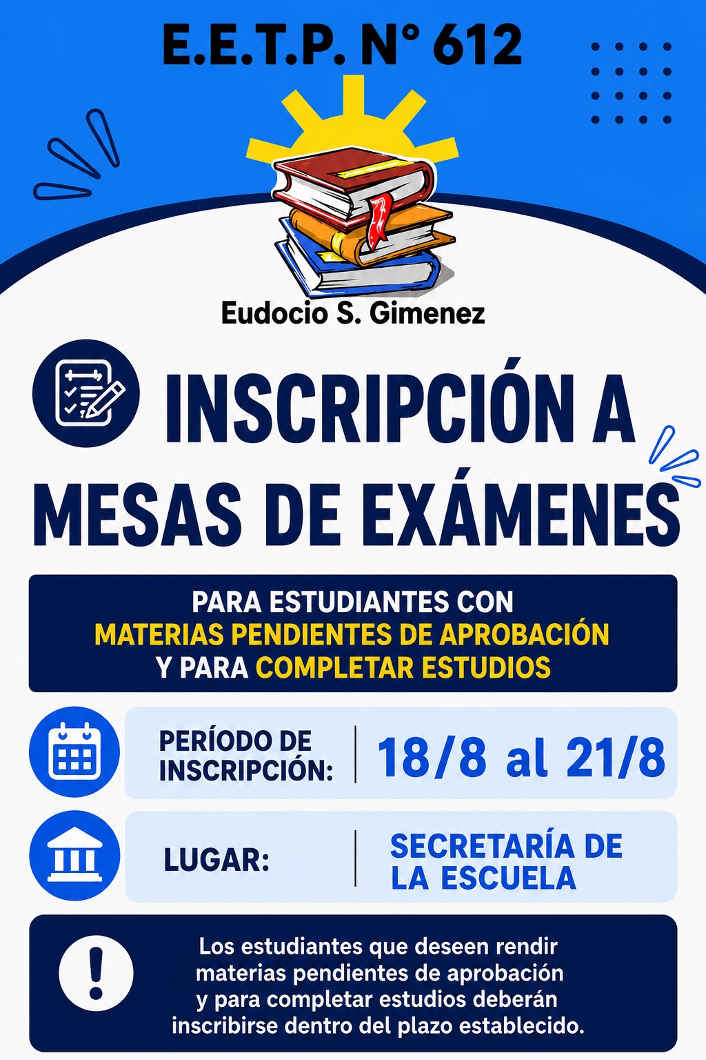 Inscripción a mesas de examen