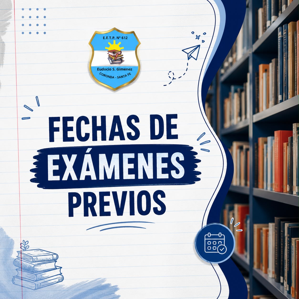 Fechas de exámenes previos
